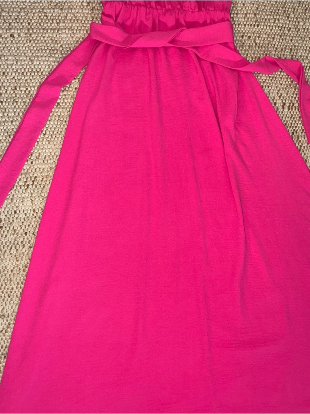 Kirundi Womens One-Shoulder Pink Ruffled Waist-Tie Dress Wedding Guest Evening - Picture 3 of 9